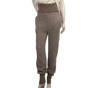 Chloé Camel Alpaca Hair Knit Joggers High Waisted Cummerbund Balletcore Small